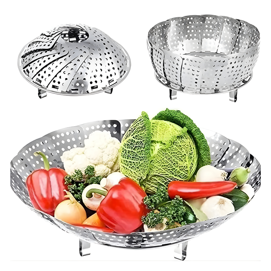 VEGETABLE STEAMER BASKET (STAINLESS STEEL)