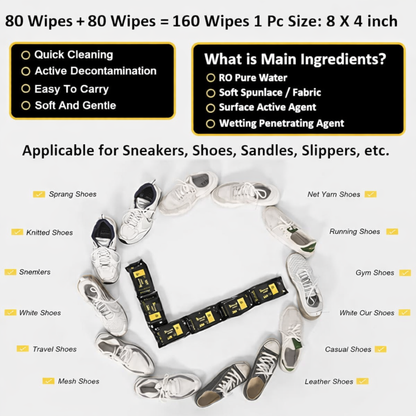 SHOES CLEANING WIPES (80 WIPES)