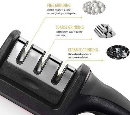 3-STAGE MANUAL KNIFESHARPENER (STAINLESS STEEL)