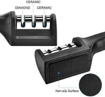 3-STAGE MANUAL KNIFESHARPENER (STAINLESS STEEL)