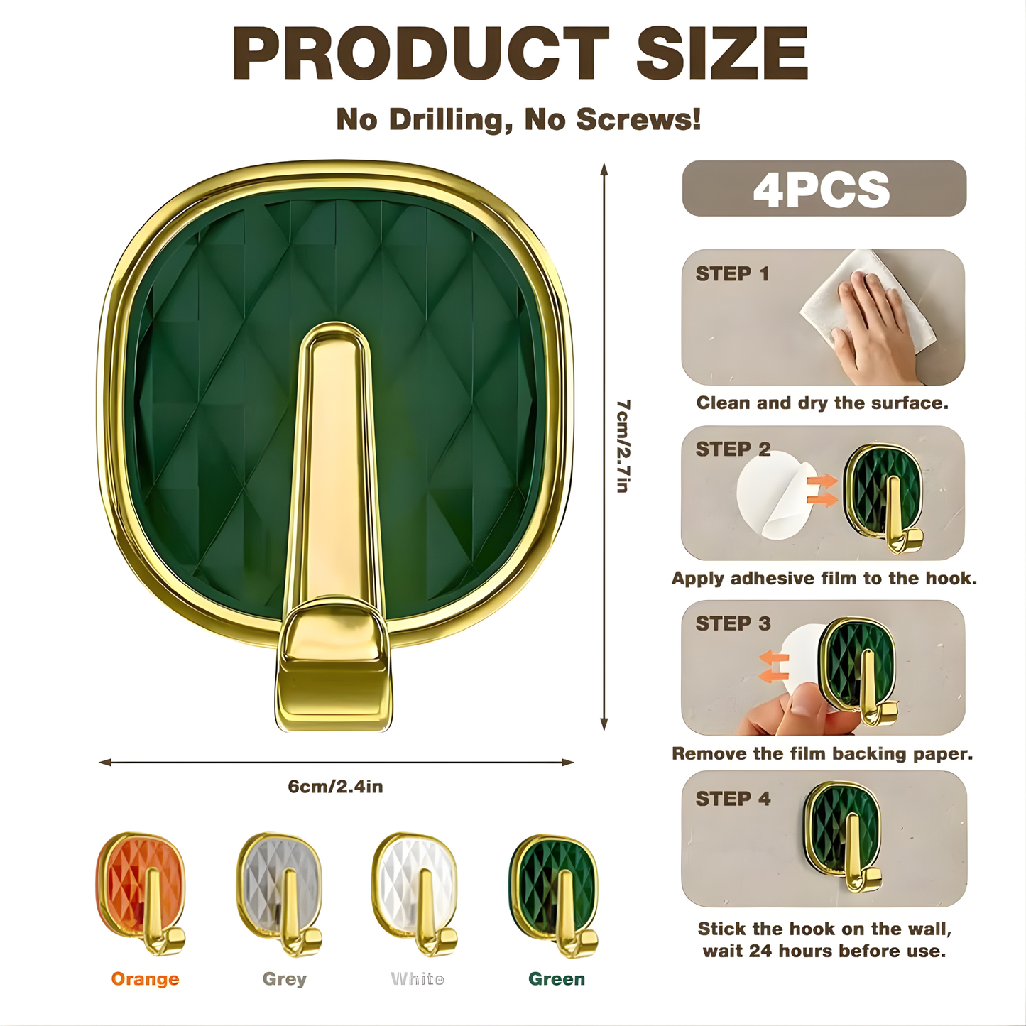 Premiums Golden Wall Hooks