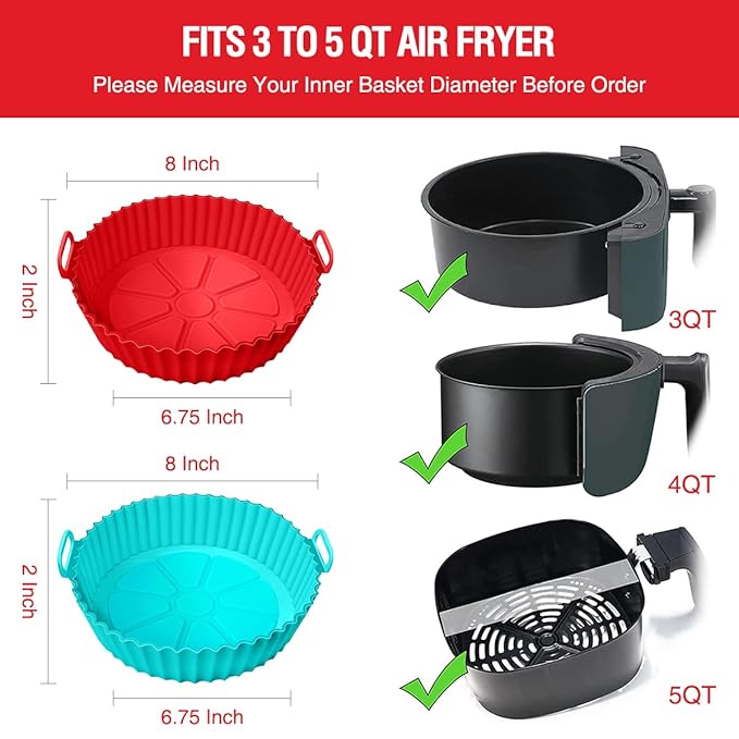 AIR FRYER MOULD LINERS (SILICONE)