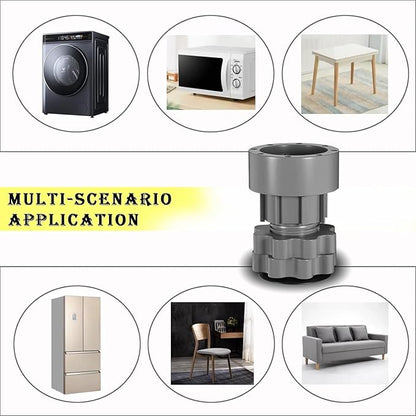 ANTI-VIBRATION WASHING MACHINE PAD (PLASTIC, TPU, GREY)