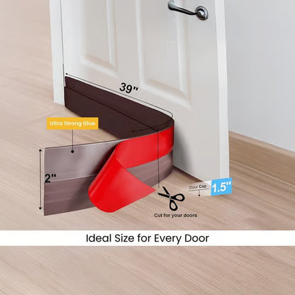 ADHESIVE SILICONE DOOR SEAL STRIP (BROWN, 1 M)