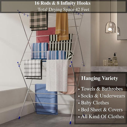 STAINLESS STEEL CLOTH DRYER STAND (SILVER)