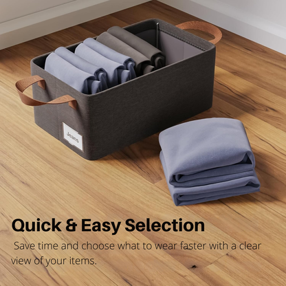 COTTON CLOTH ORGANIZER (GREY) 4 PCS