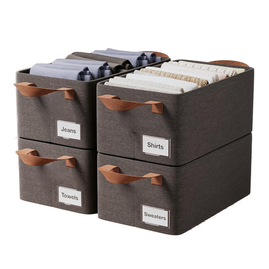 COTTON CLOTH ORGANIZER (GREY) 4 PCS