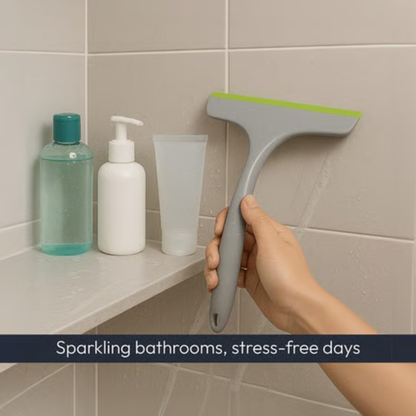 Kitchen Wiper Squeegee, Grey with Green Blade