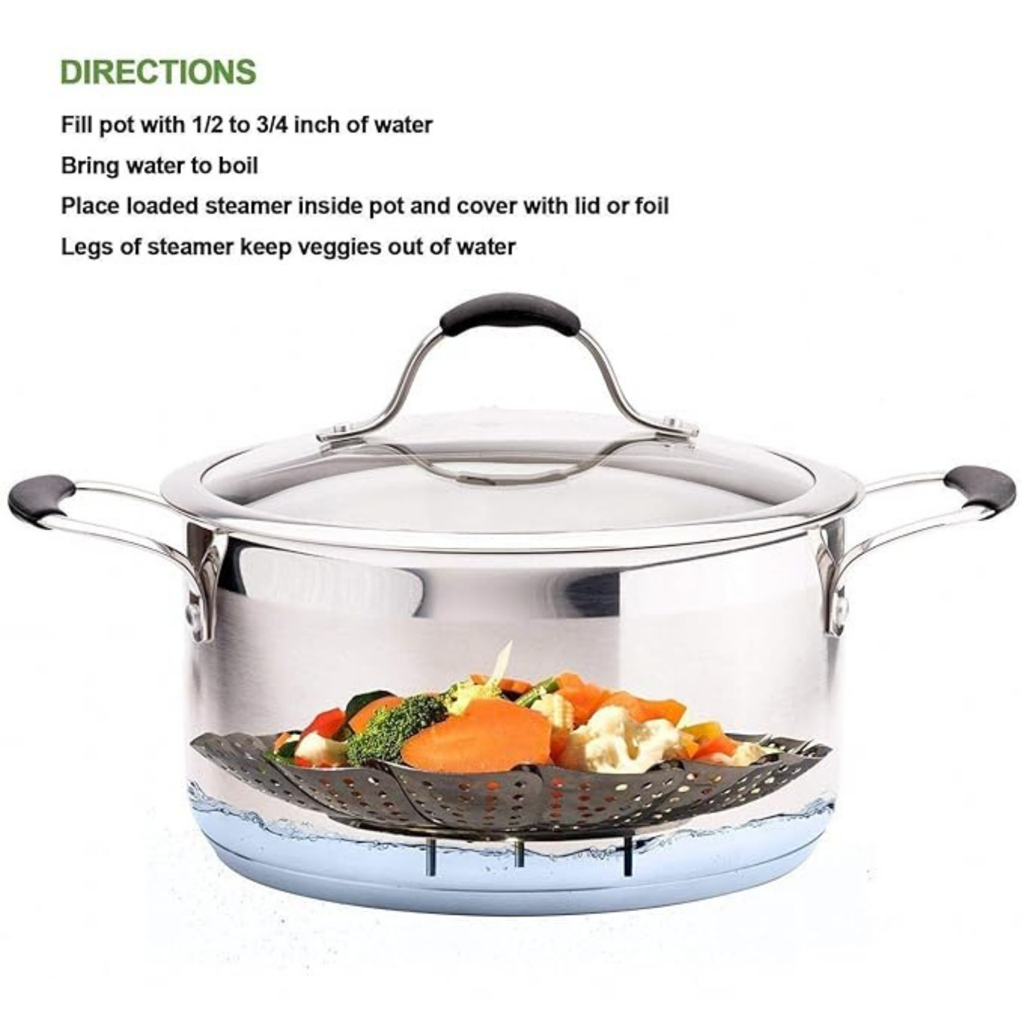 VEGETABLE STEAMER BASKET (STAINLESS STEEL)