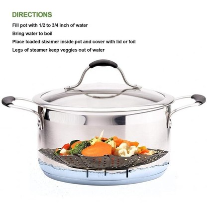 VEGETABLE STEAMER BASKET (STAINLESS STEEL)