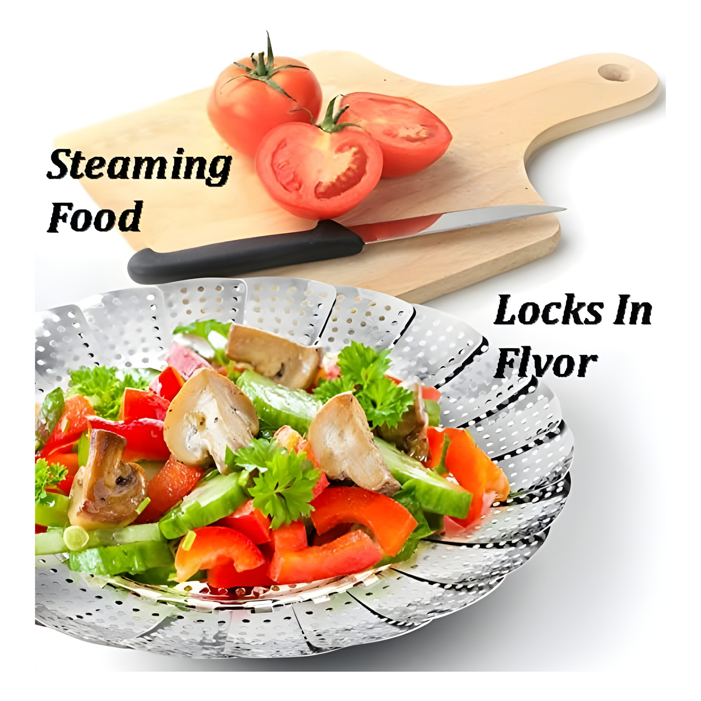 VEGETABLE STEAMER BASKET (STAINLESS STEEL)