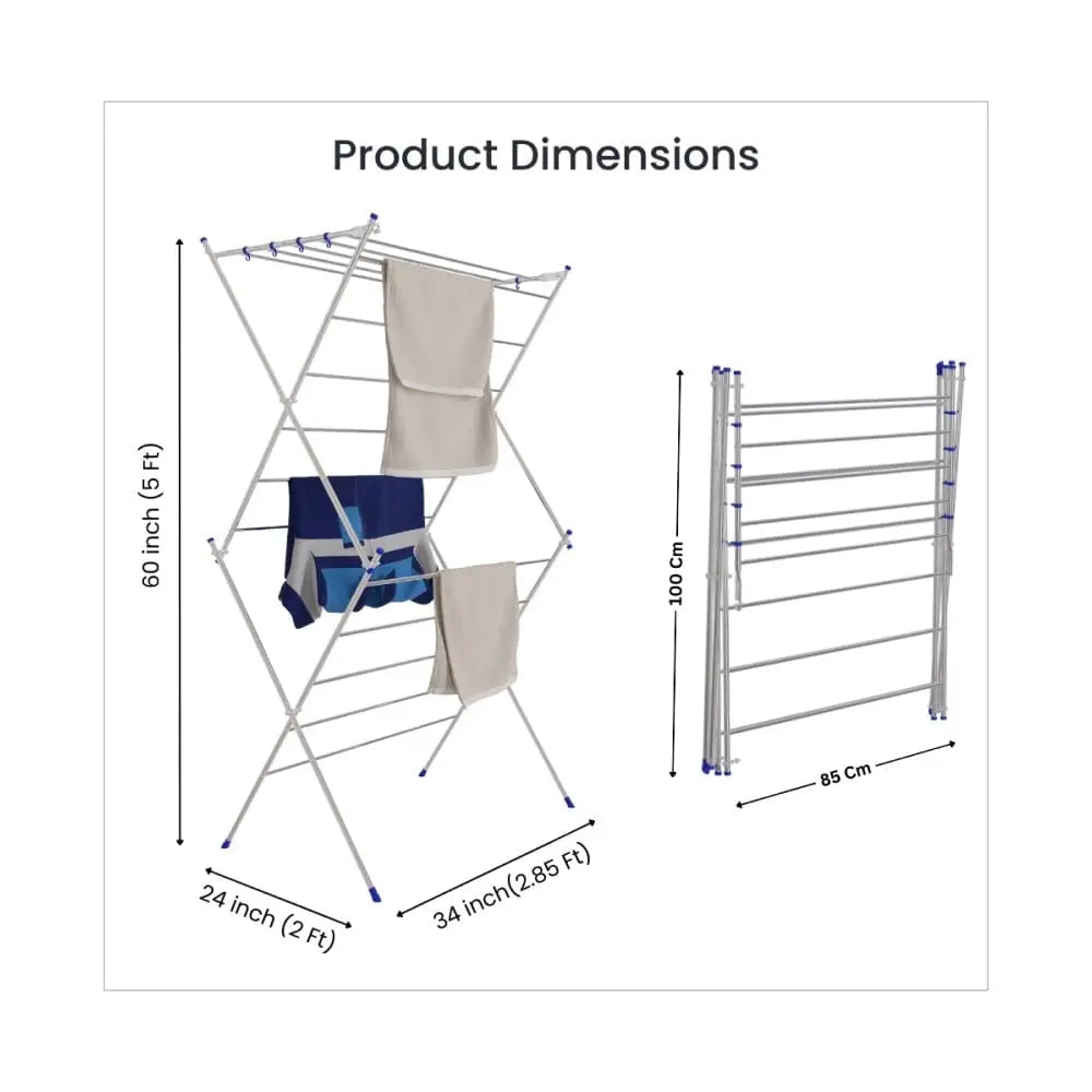 STAINLESS STEEL CLOTH DRYER STAND (SILVER)
