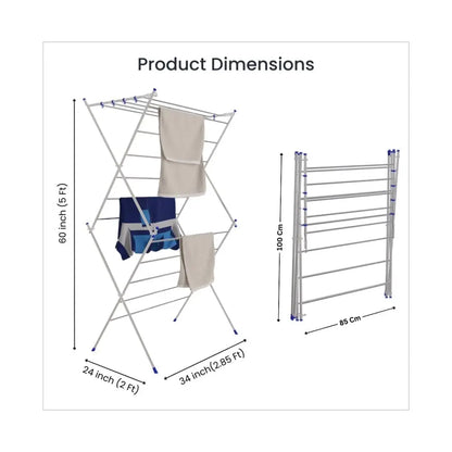 STAINLESS STEEL CLOTH DRYER STAND (SILVER)