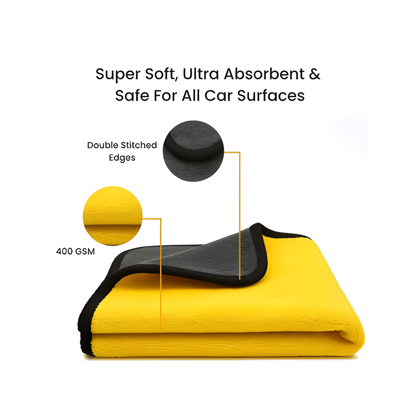 MULTIPURPOSE CLEANING CLOTH (MICROFIBER, LIGHT YELLOW)