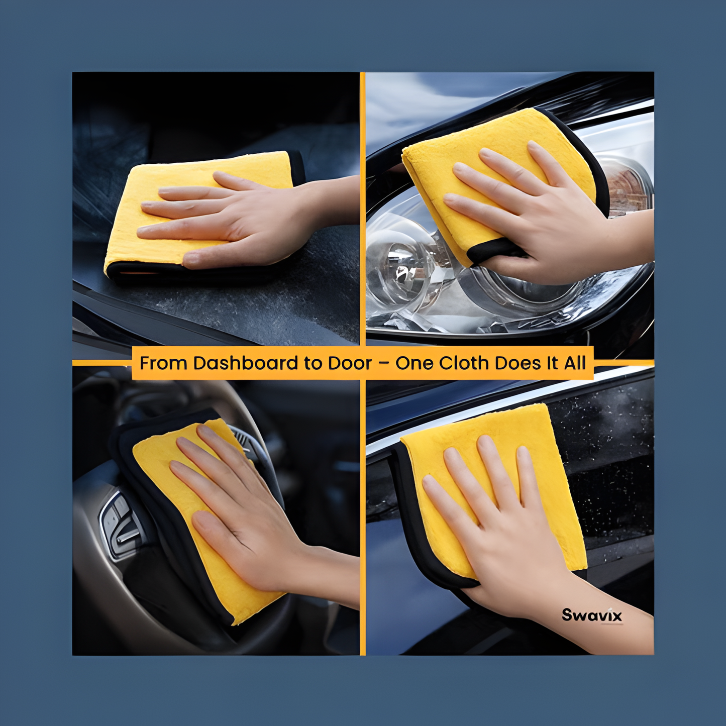 MULTIPURPOSE CLEANING CLOTH (MICROFIBER, LIGHT YELLOW)