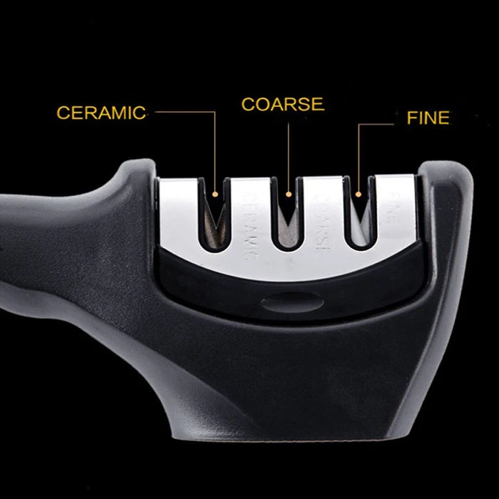 3-STAGE MANUAL KNIFESHARPENER (STAINLESS STEEL)