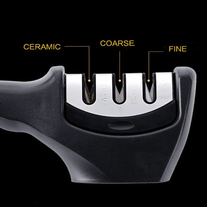 3-STAGE MANUAL KNIFESHARPENER (STAINLESS STEEL)