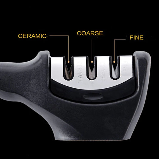 3-STAGE MANUAL KNIFESHARPENER (STAINLESS STEEL)