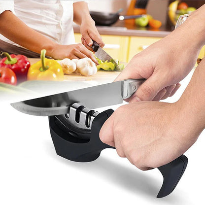 3-STAGE MANUAL KNIFESHARPENER (STAINLESS STEEL)